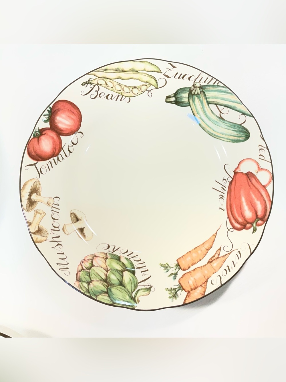 Set of 4 Franciscan Vegetable Medley 10.75" Dinner Plates - English Earthenware